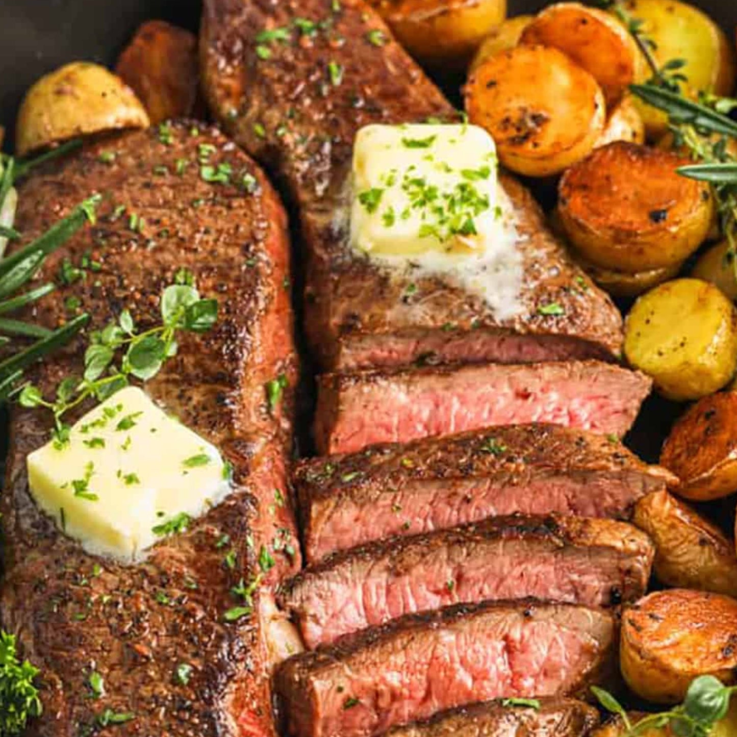 KIOSK - Q.) Rosemary Garlic Herb Butter & Steak