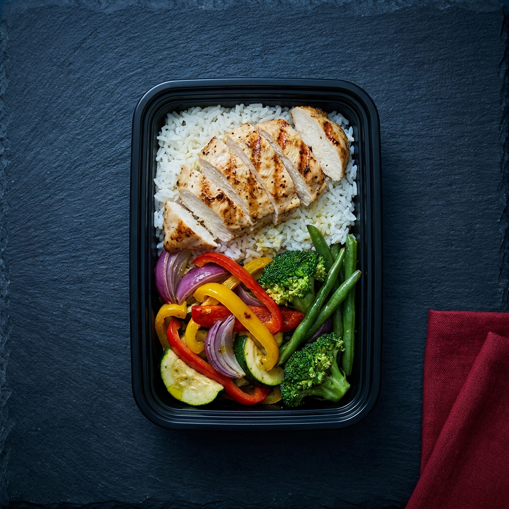 Chicken Breast, Rice, Vegetable
