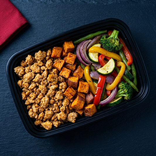 Ground Turkey, Sweet Potatoes & Vegetables